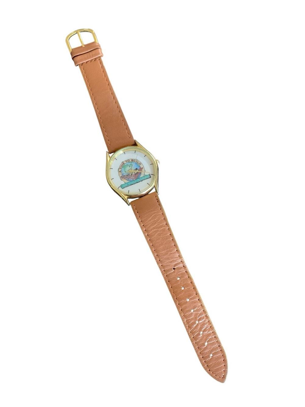 Vintage 1998 World Changers Southern Baptist Youth Mission Watch Tan Leather